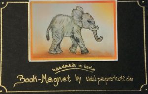 magnetische lesezeichen baby-elefant