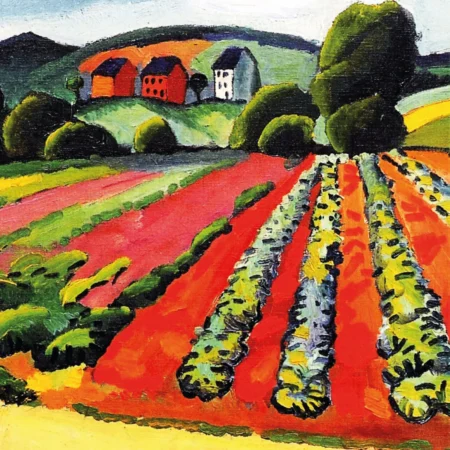 Puzzle Q Art - Landschaft am Tegernsee von August Macke - komplett