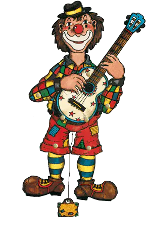 Bastelbogen Clown mit Gitarre