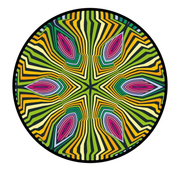 Doppelseitiges Holzpuzzle Hippie – Bild 2