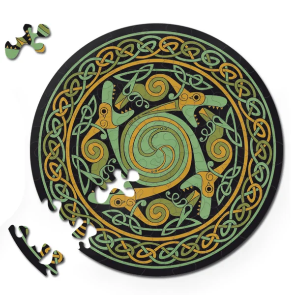 Doppelseitiges Puzzle Drachen – Bild 4