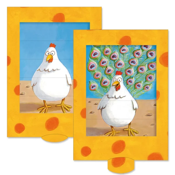 Lebende Karte Huhn Pfau – Bild 2
