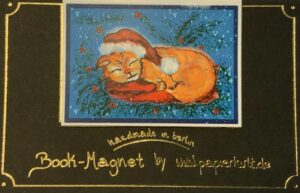 Lesezeichen Magnet "Kleine Winterkatze"