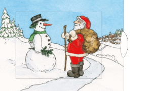 Klappkarte Schneehase