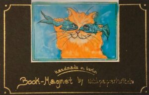 Magnetlesezeichen „ Katzenauge mit Fisch!“