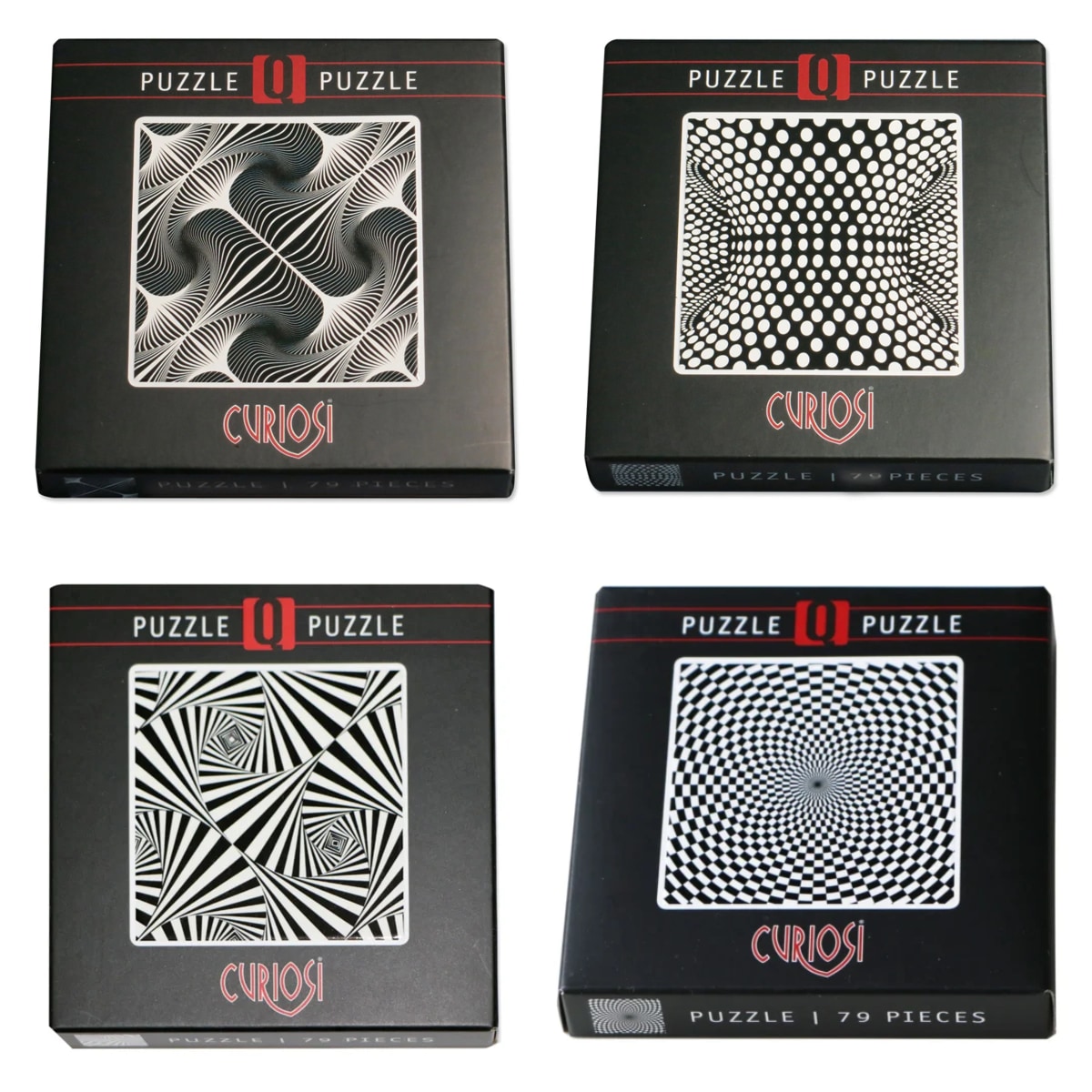 Q Puzzle Set Illusionen – 4er Set