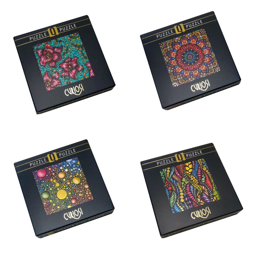 q puzzle set gold, 4er Set zum Sammeln