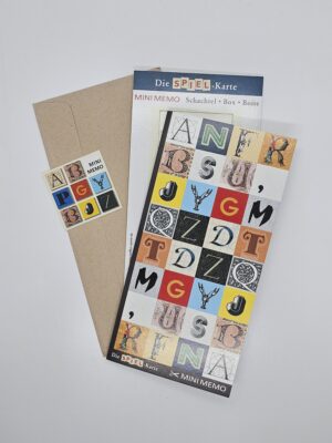 Die Spiel-Karte Mini Memo (Typografie)